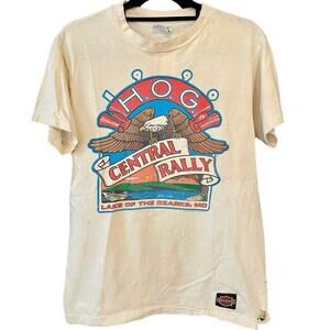 Vintage 90s Lake of the Ozarks Central Rally 1990 Single Stitch Shirt Adult Med